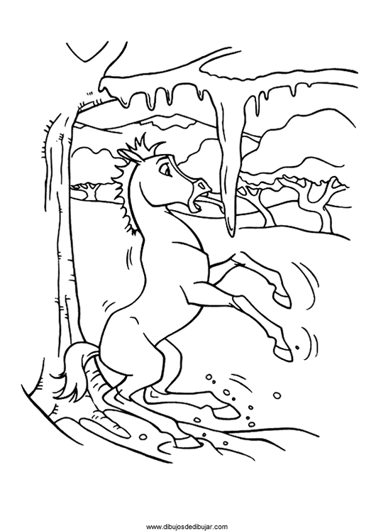 Название: Раскраска лошадь под деревом. Категория: . Теги: .