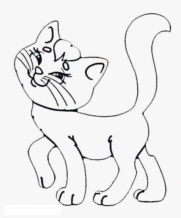 Название: Раскраска Раскраски кошки  кошка, раскраски для детей, домашние животные. Категория: . Теги: .