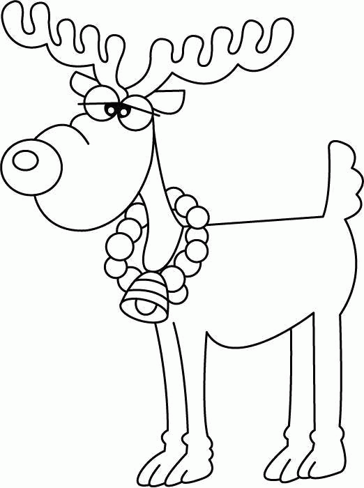 Название: Раскраска Рождественский олень. Категория: . Теги: .