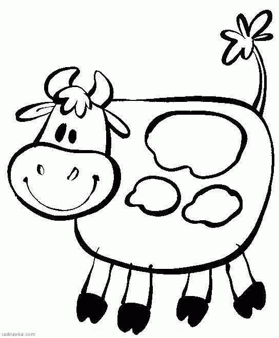 Название: Раскраска Нарисованная корова. Категория: . Теги: .