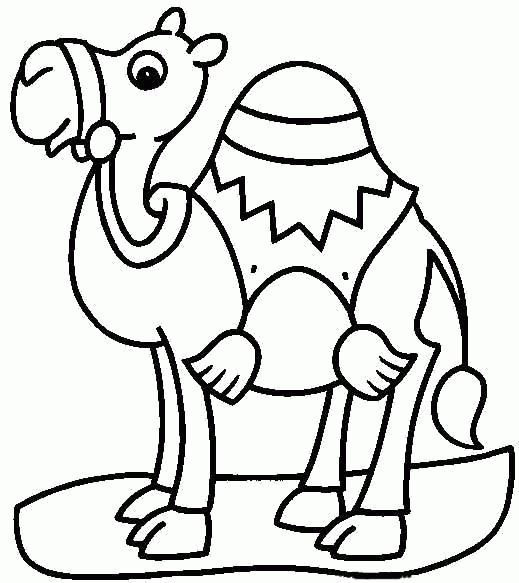 Название: Раскраска Раскраска одногорбый верблюд. Скачать Верблюд.  Распечатать Дикие животные. Категория: . Теги: .
