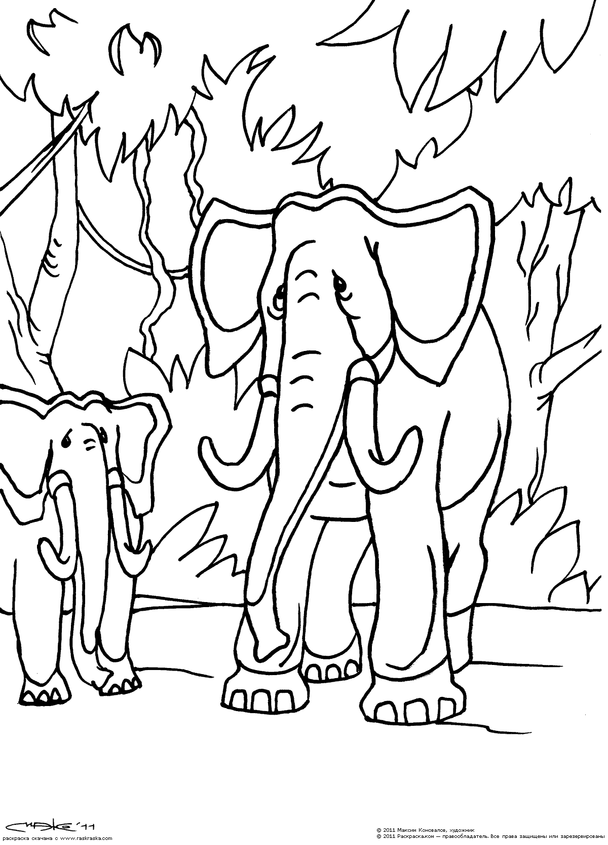 Название: Раскраска Раскраска Слоны. Раскраска Раскраска слонов из мультфильма Маугли. Категория: . Теги: .