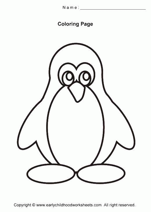 Название: Раскраска Контур пингвина. Категория: . Теги: .