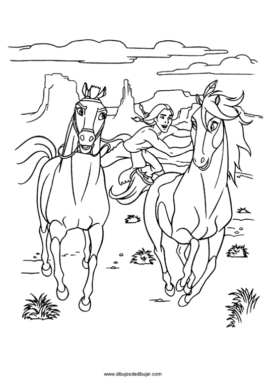 Название: Раскраска девушка прыгает с лошади на лошадь. Категория: . Теги: .