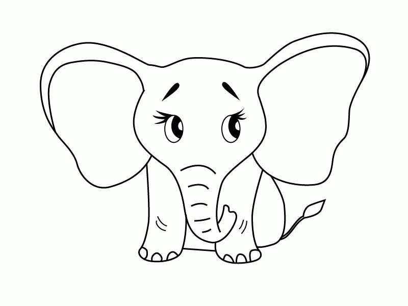 Название: Раскраска Как нарисовать для детей слона. Категория: . Теги: .