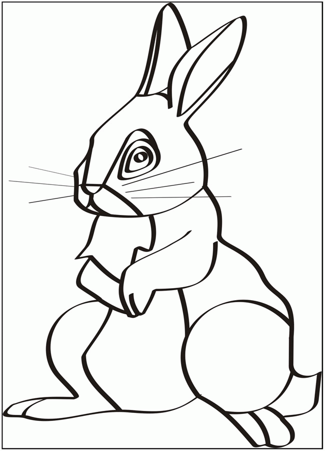 Название: Раскраска раскраска животных кролик. Категория: . Теги: .