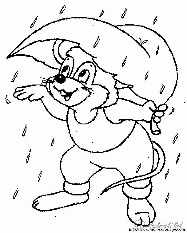 Название: Раскраска Раскраски мышь природа природное явление дождь мышь. Категория: . Теги: .