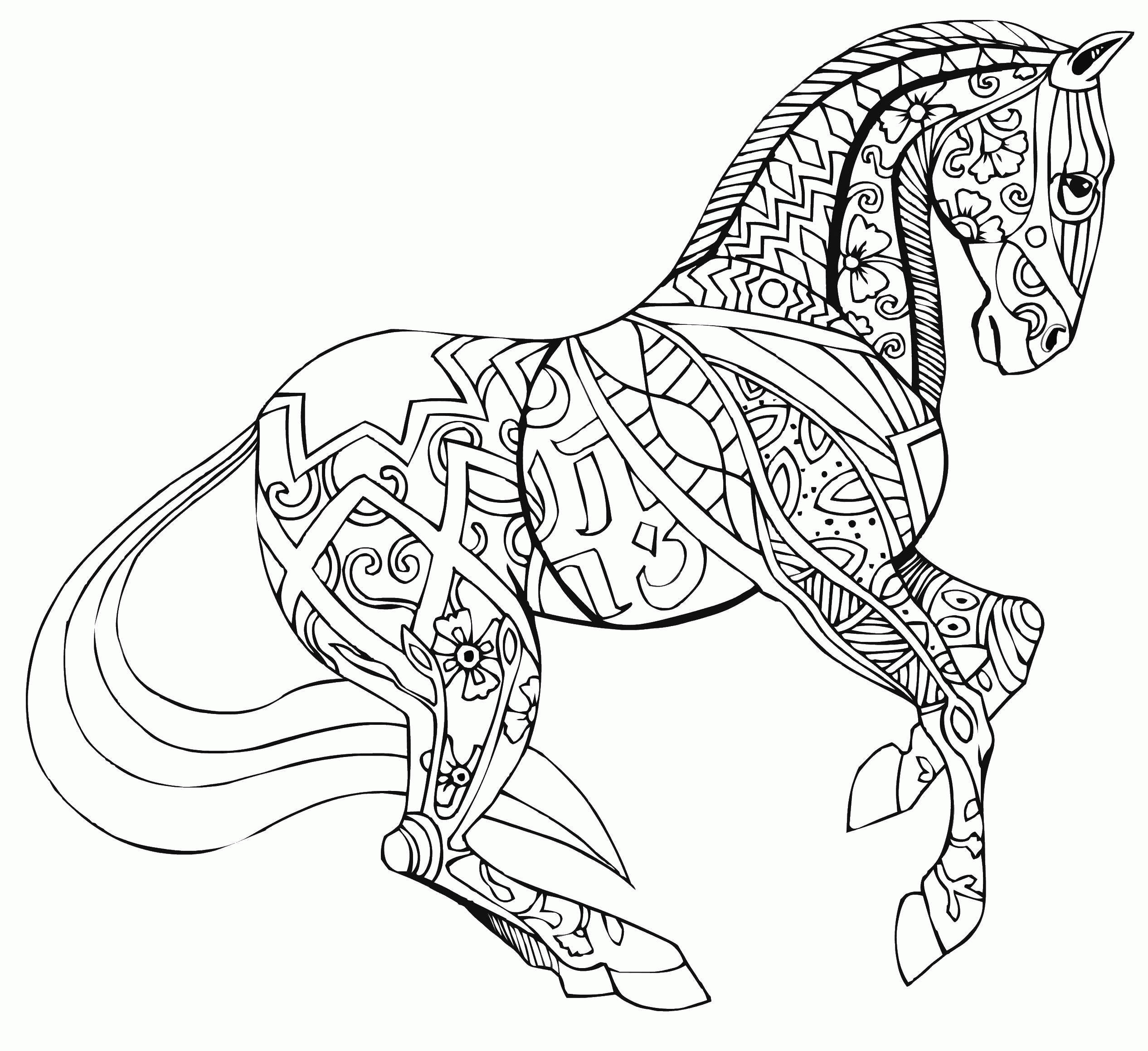 Название: Раскраска Название: Раскраска Лошадь покрыта узорами. Категория: Животные. Теги: Животные, лошадь.. Категория: . Теги: .