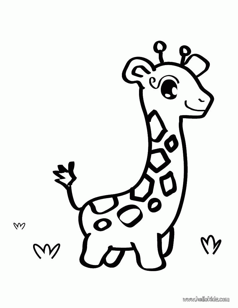 Название: Раскраска Малютка жираф. Категория: . Теги: .