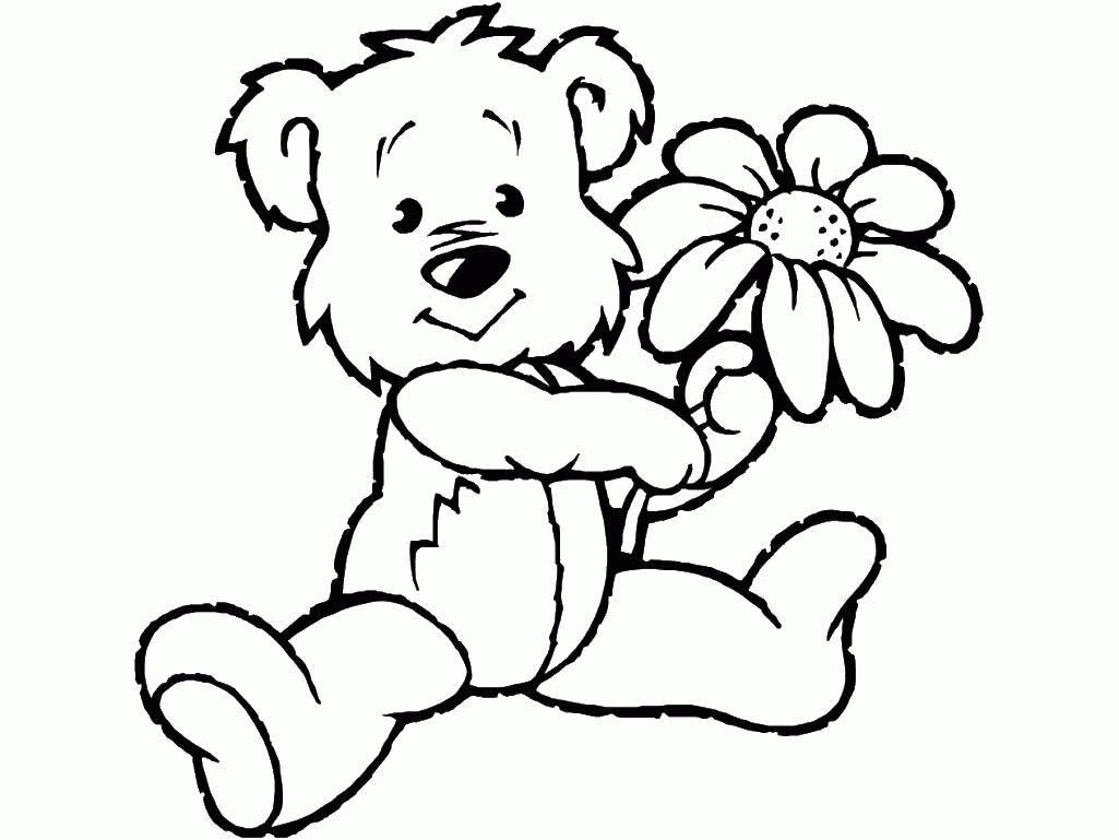 Название: Раскраска Название: Раскраска Медвежонок с цветочком. Категория: игрушка. Теги: Игрушка, медведь.. Категория: . Теги: .