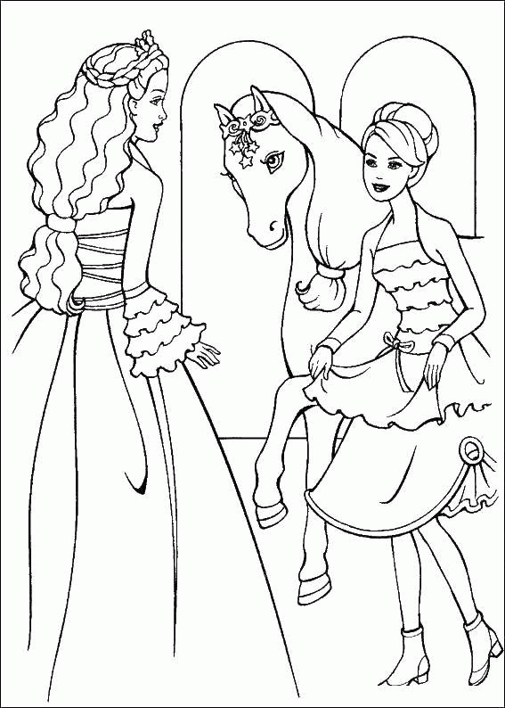 Название: Раскраска Принцессы и лошадь. Категория: . Теги: .