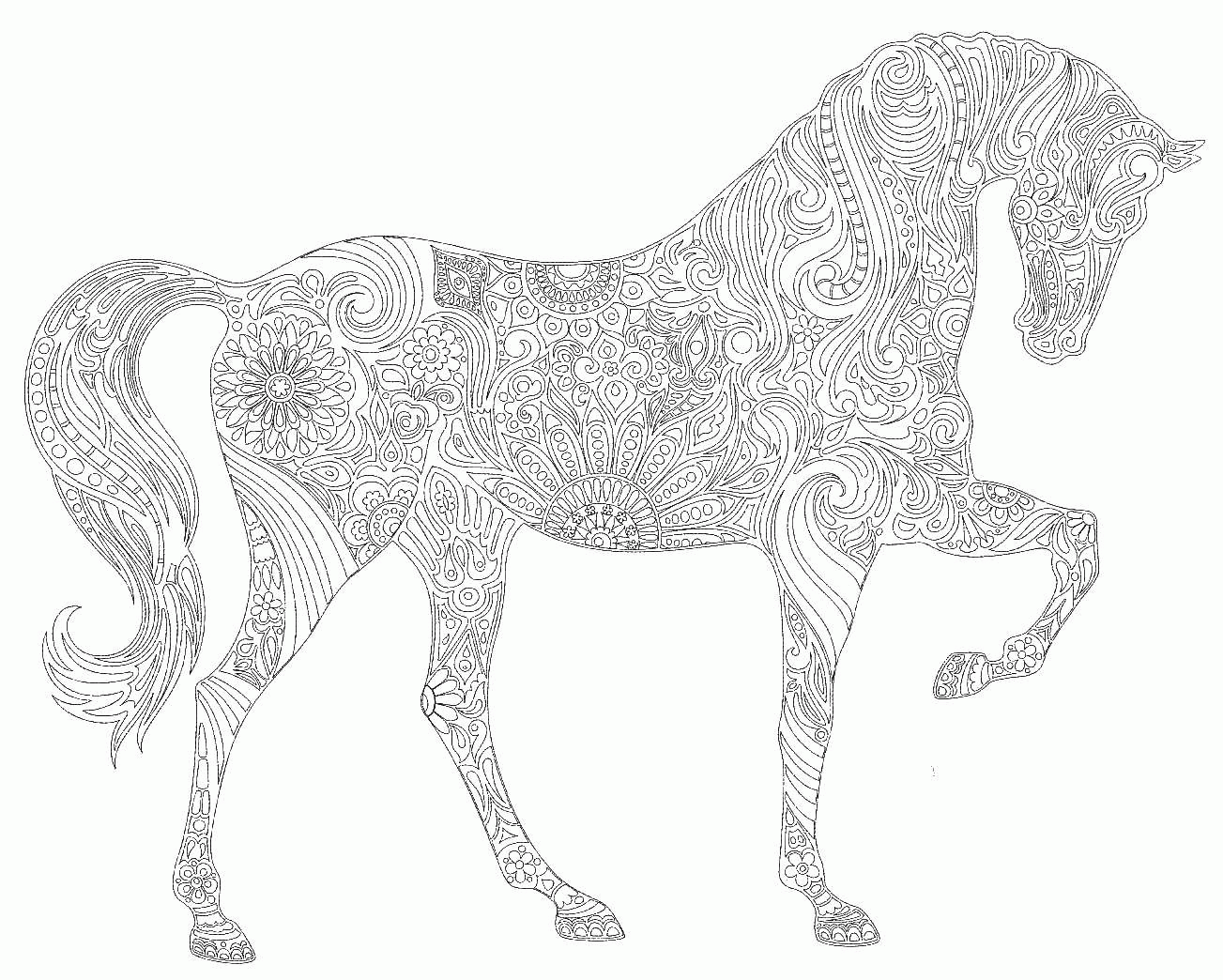 Название: Раскраска Раскраска лошадь антистресс. Категория: . Теги: .