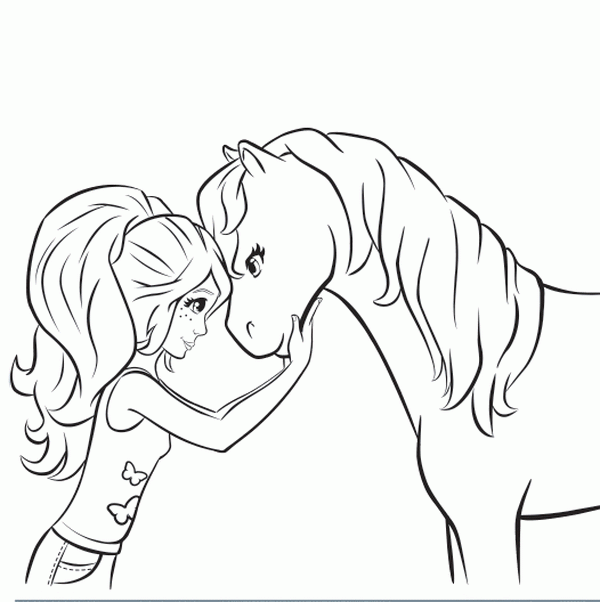 Название: Раскраска Раскраски лошадь и девушка. Категория: . Теги: .