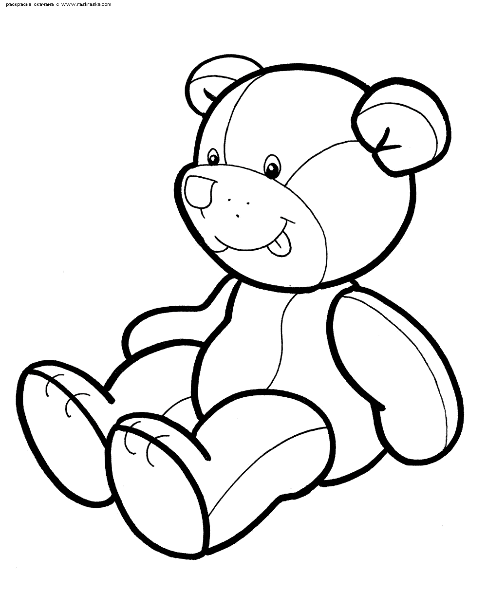 Название: Раскраска Раскраска Медвежонок. Раскраска Игрушка Плюшевый медведь, раскраски для маленьких детей. Категория: . Теги: .