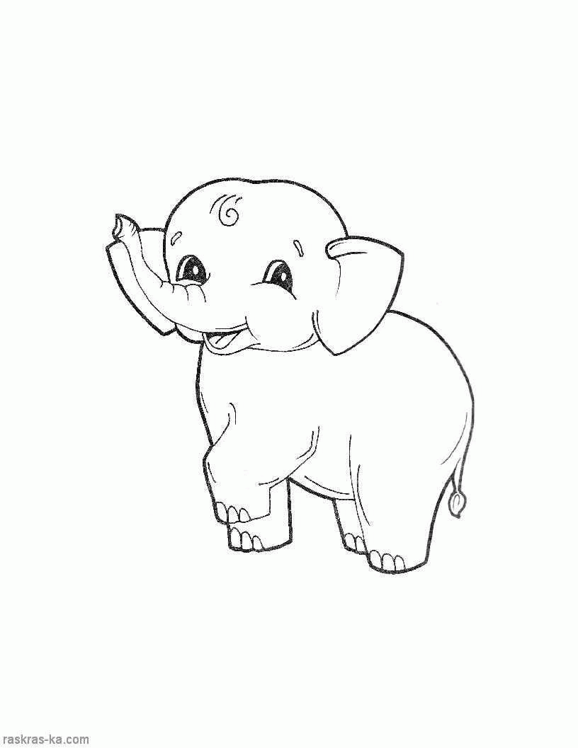 Название: Раскраска Рисунок слона. Категория: . Теги: .
