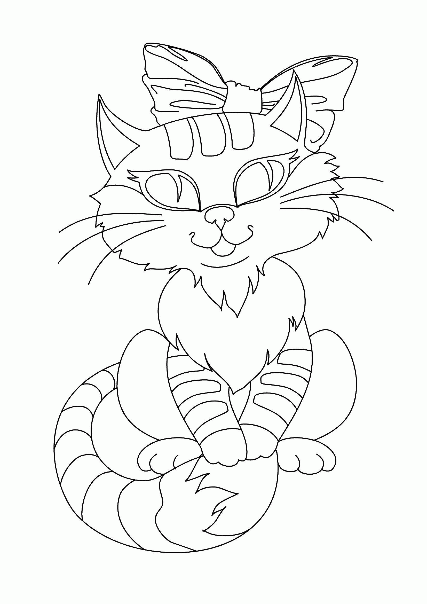 Название: Раскраска Бантик и кошка. Категория: . Теги: .