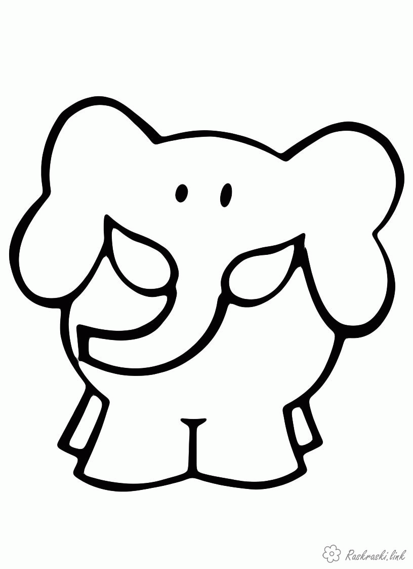 Название: Раскраска Раскраска детская слон. Категория: . Теги: .