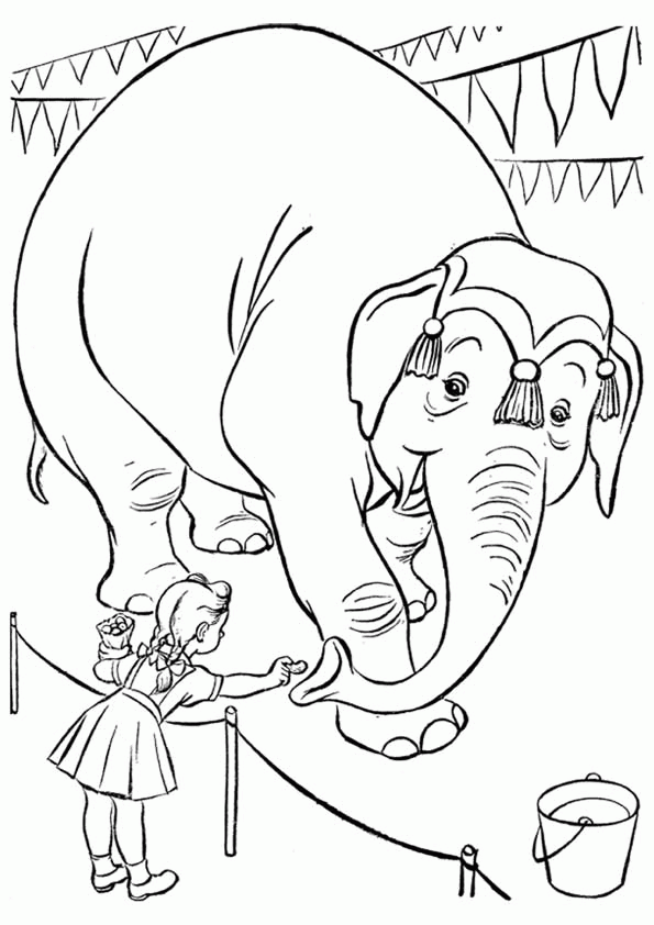 Название: Раскраска Слон и дети. Категория: . Теги: .