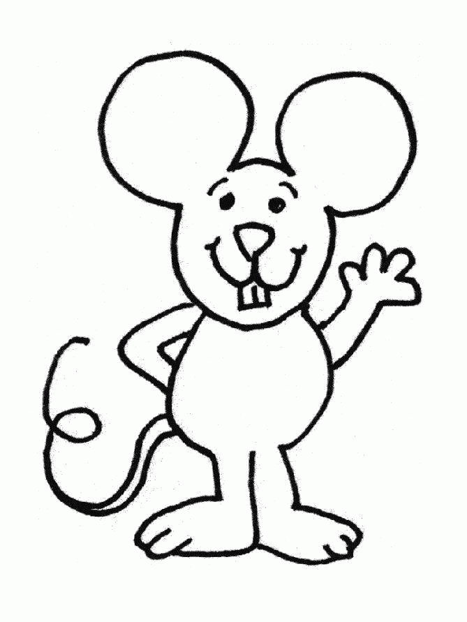 Название: Раскраска Раскраска Приветливый мышонок. Скачать .  Распечатать . Категория: . Теги: .