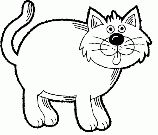 Название: Раскраска Толстая кошка. Категория: . Теги: .