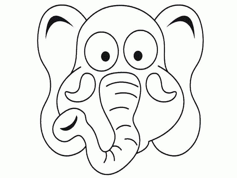 Название: Раскраска Морда  слона. Категория: . Теги: .