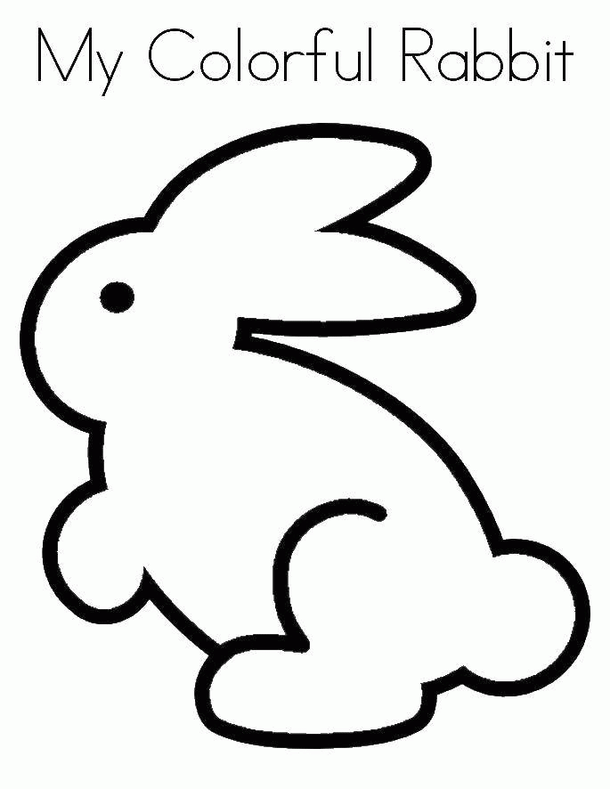 Название: Раскраска Контур кролика. Категория: . Теги: .
