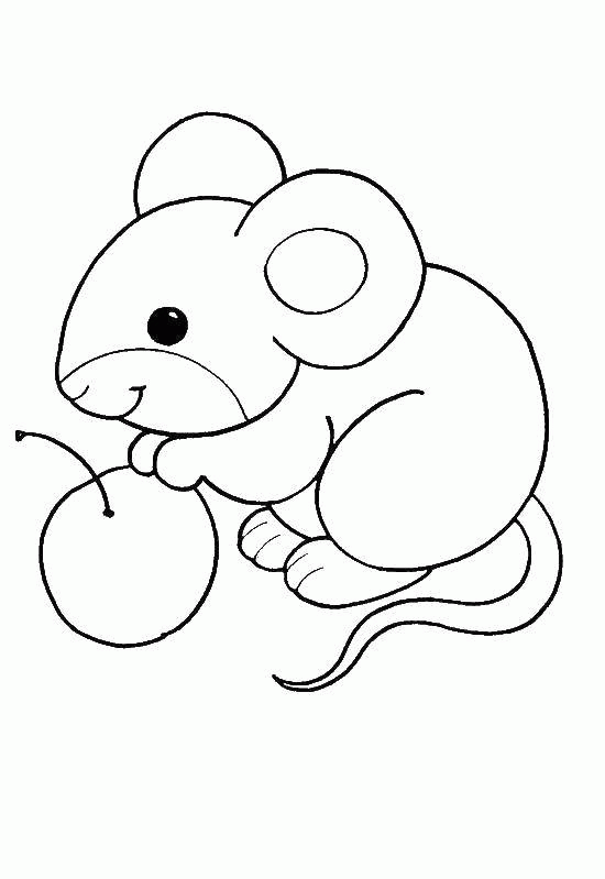 Название: Раскраска Милая мышка. Категория: . Теги: .