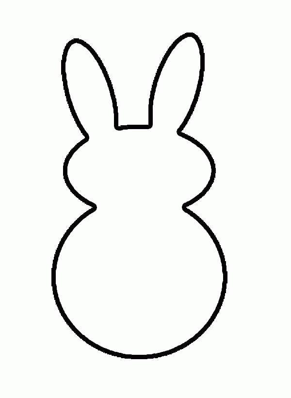 Название: Раскраска Контур кролика. Категория: . Теги: .