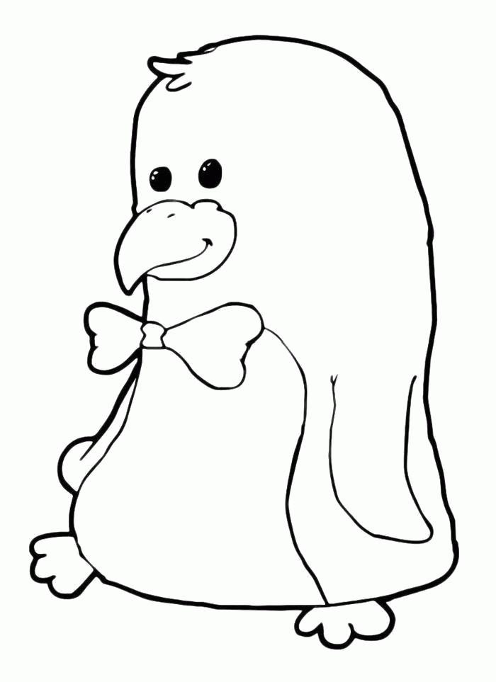 Название: Раскраска Раскраска  Пингвин с бантиком. Скачать Пингвин.  Распечатать Пингвин. Категория: . Теги: .