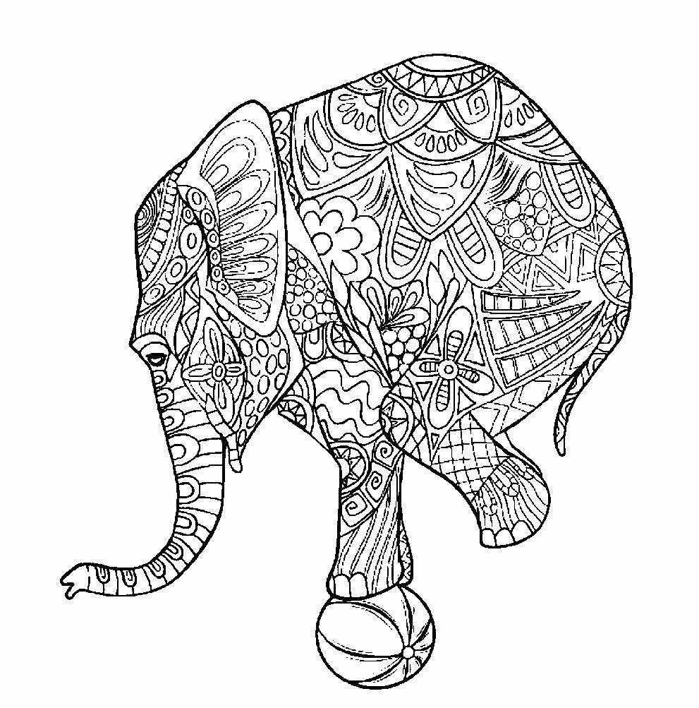 Название: Раскраска Узорчатый слон. Категория: . Теги: .