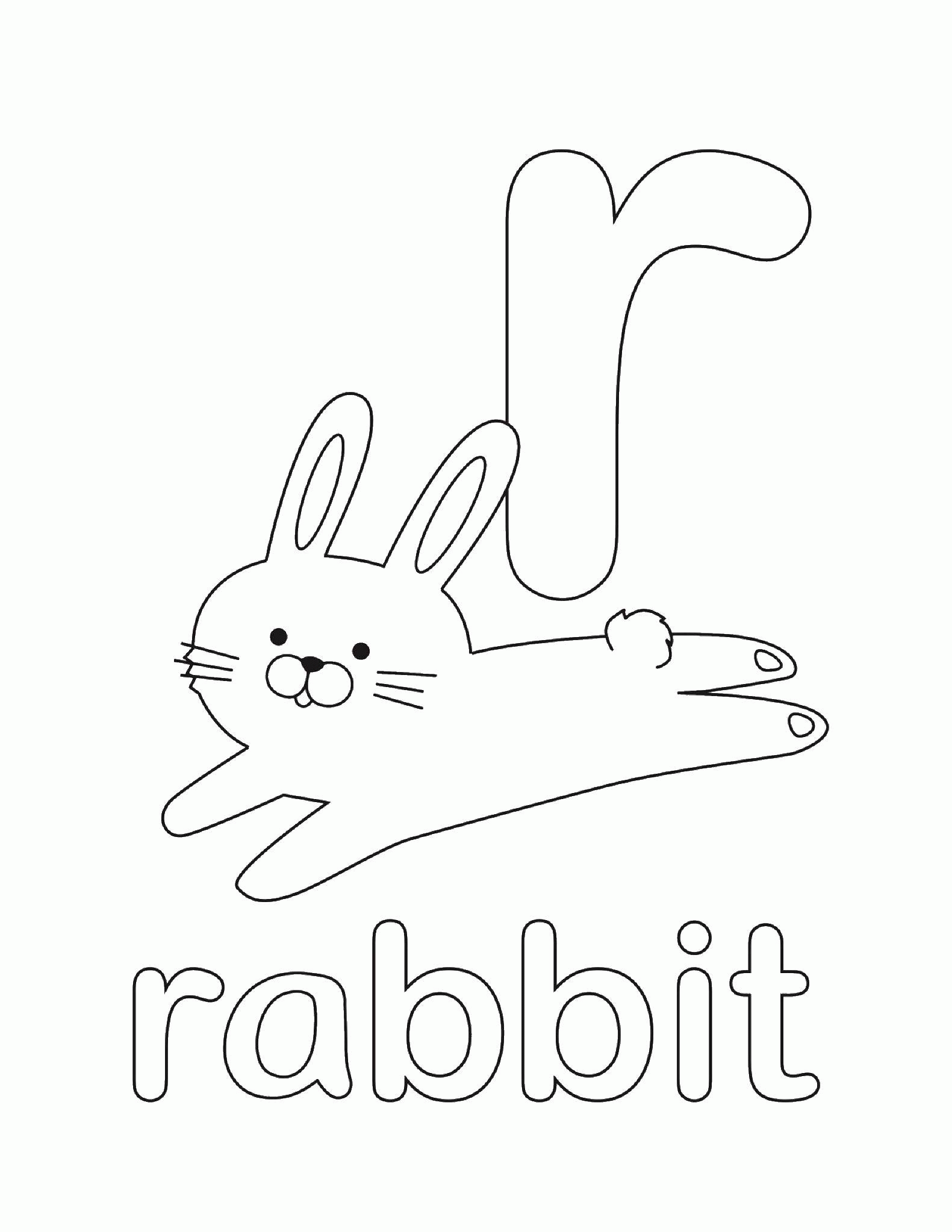Название: Раскраска К кролик. Категория: . Теги: .