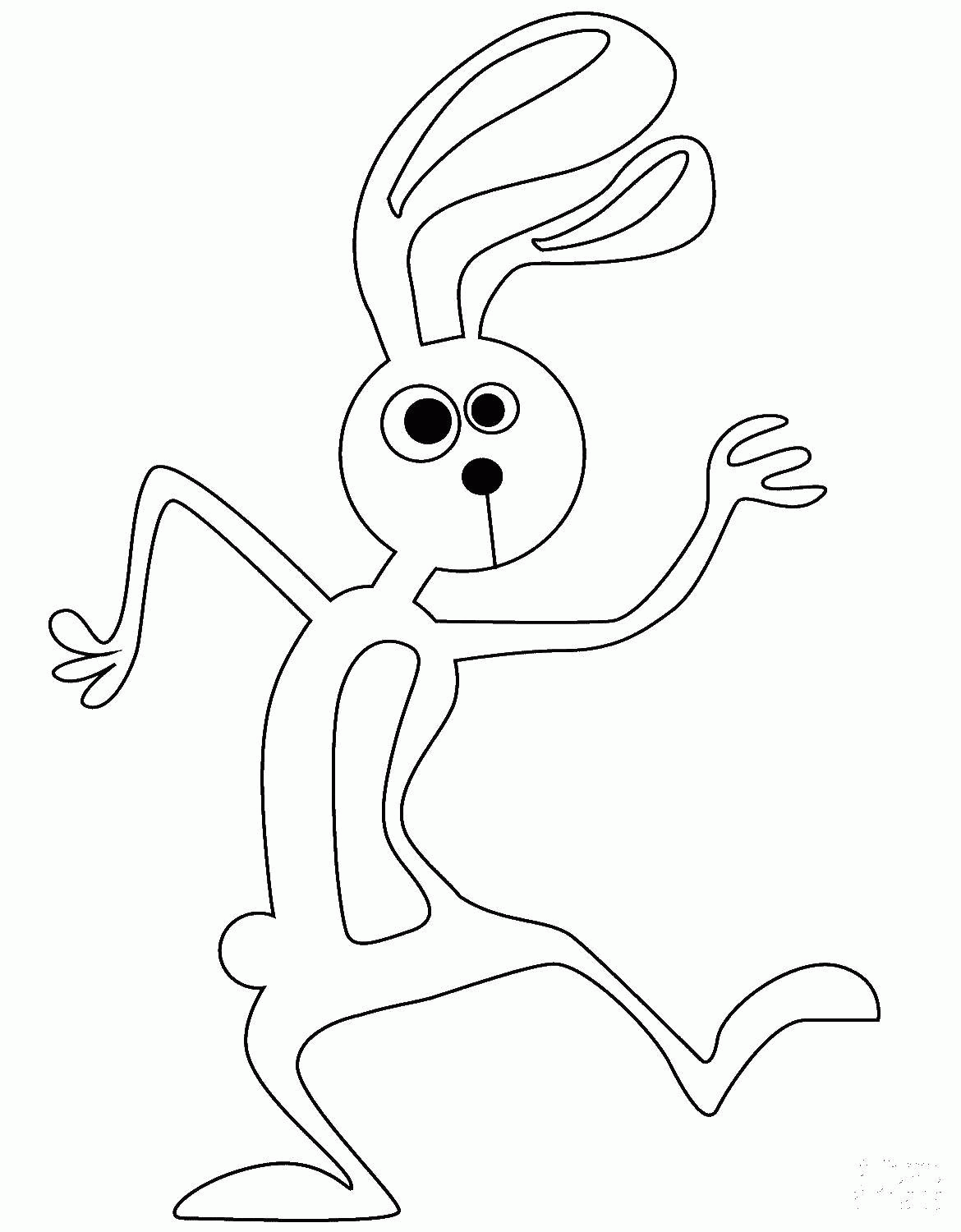 Название: Раскраска Танцующий кролик. Категория: . Теги: .