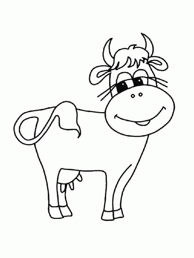 Название: Раскраска Маленькая корова. Категория: . Теги: .