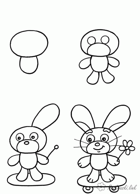 Название: Раскраска Раскраска  заяц как нарисовать зайца. Скачать как нарисовать.  Распечатать Учимся рисовать. Категория: . Теги: .