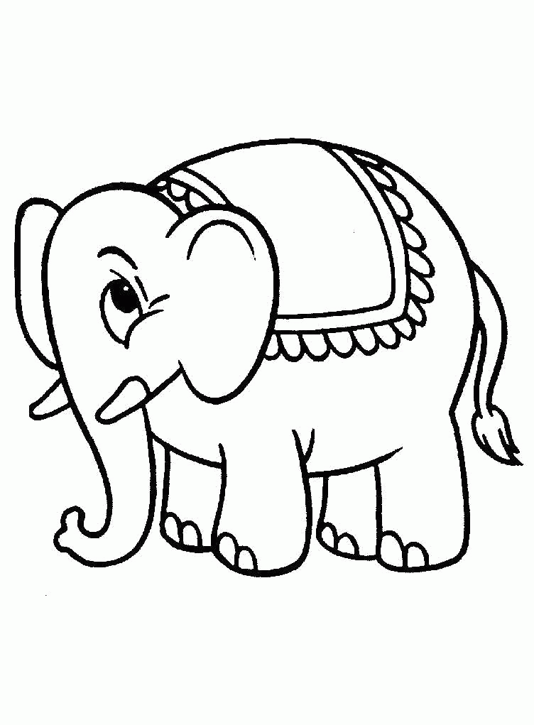 Название: Раскраска Раскраска маленький Слоник. Скачать слон.  Распечатать Дикие животные. Категория: . Теги: .