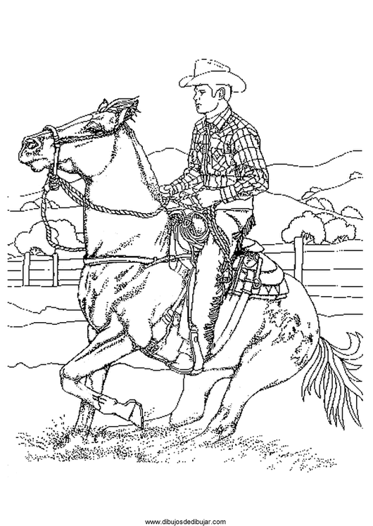 Название: Раскраска Раскраски лошади ковбой скачет на лошади, раскраски для детей, трава, поле, ковбой, лошадь. Категория: . Теги: .