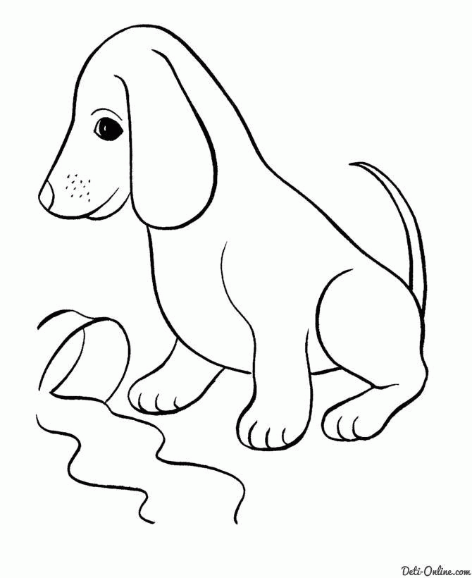 Название: Раскраска Название: Раскраска Рисунок собака и миска. Категория: домашние животные. Теги: собака.. Категория: . Теги: .