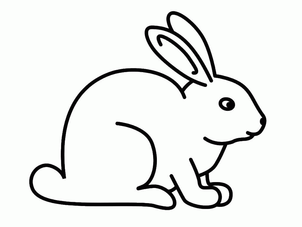 Название: Раскраска Кролик простой рисунок. Категория: . Теги: .