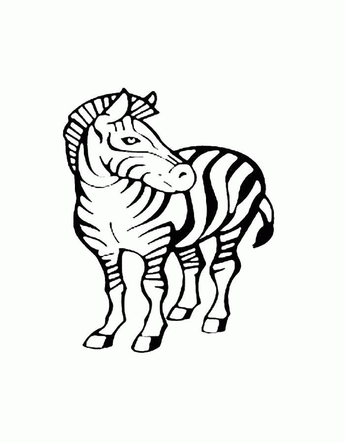 Название: Раскраска зебра в полосках. Категория: . Теги: .