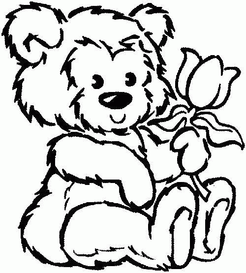 Название: Раскраска Название: Раскраска Плюшевый медведь. Категория: мишки с цветами. Теги: Игрушка, медведь.. Категория: . Теги: .