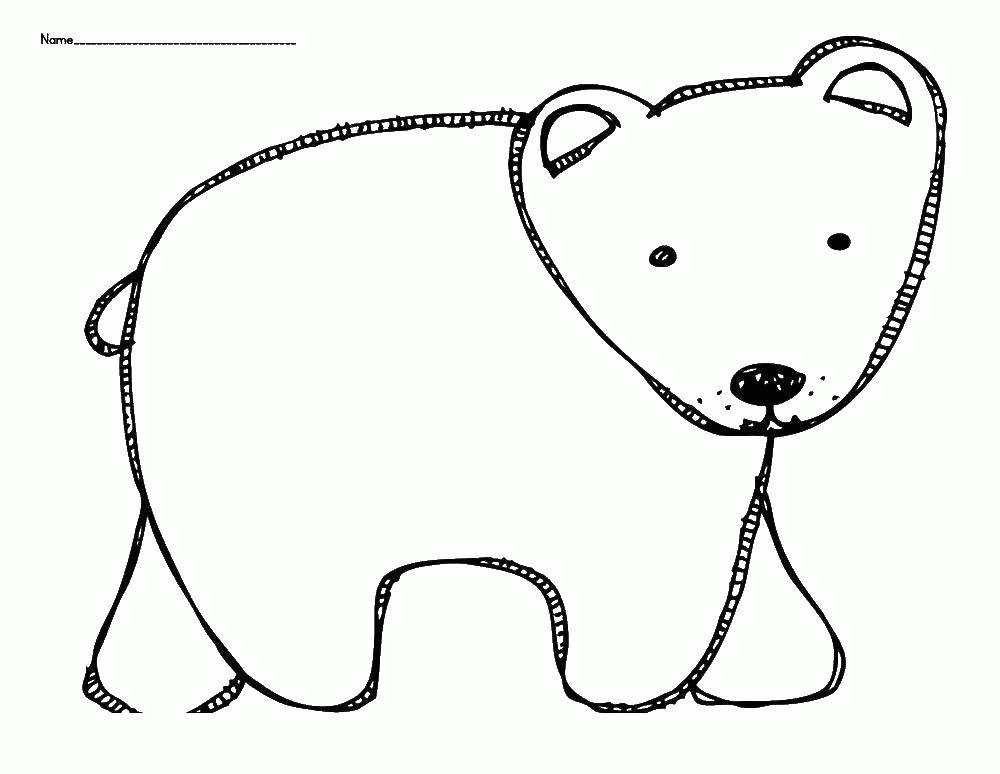 Название: Раскраска Белый полярный медведь. Категория: . Теги: .
