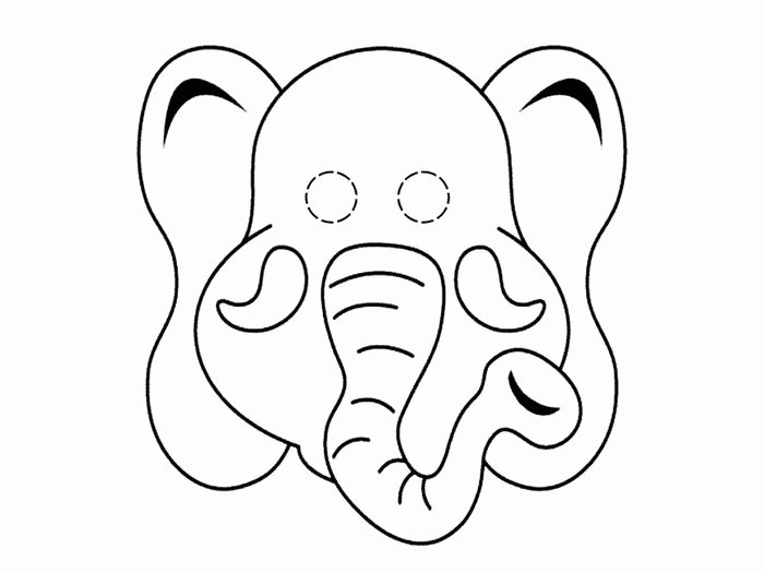 Название: Раскраска Маска слона. Категория: . Теги: .