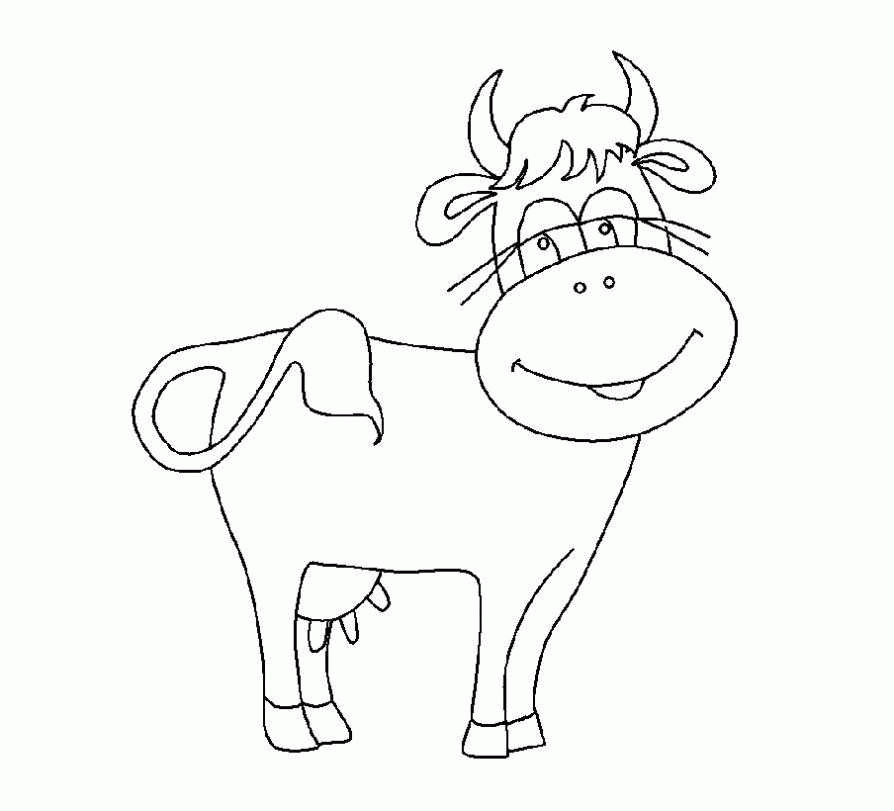 Название: Раскраска Рисунок корова. Категория: . Теги: .