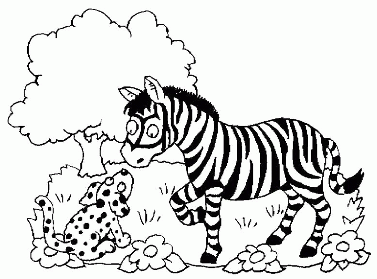 Название: Раскраска Раскраска  Зебра зебра, цветы, природа, . Скачать зебра.  Распечатать Дикие животные. Категория: . Теги: .