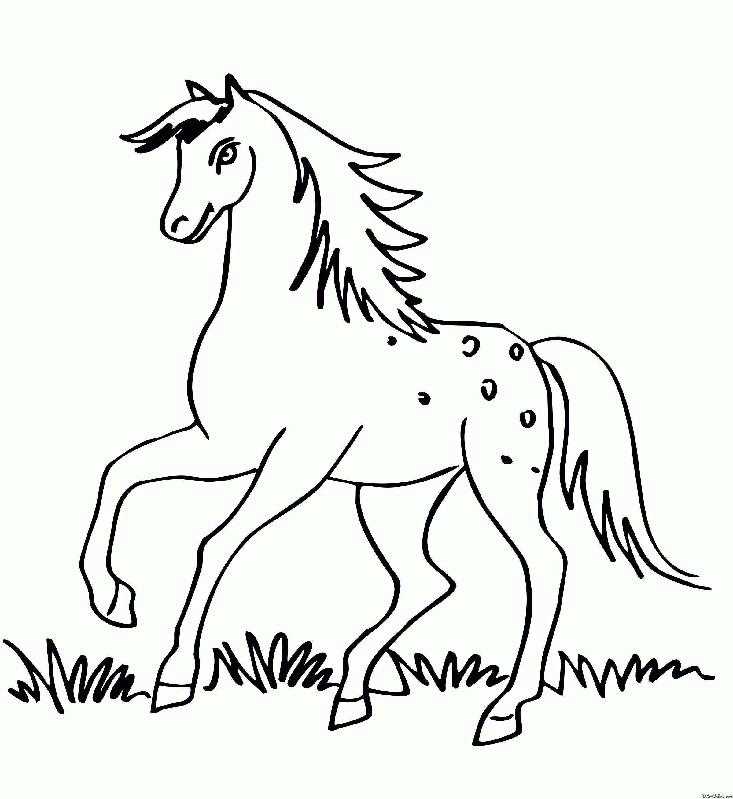 Название: Раскраска Раскраски красивая лошадь. Категория: . Теги: .