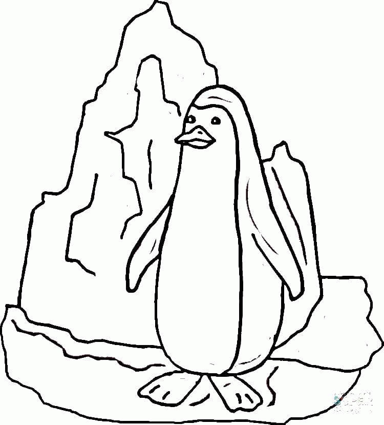 Название: Раскраска Пингвин на льдине. Категория: . Теги: .
