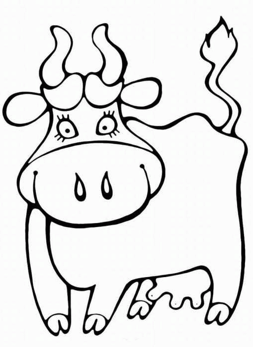 Название: Раскраска Название: Раскраска Рисунок корова. Категория: домашние животные. Теги: корова.. Категория: . Теги: .