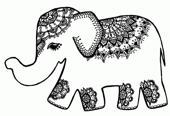 Название: Раскраска Индийский слон. Категория: . Теги: .