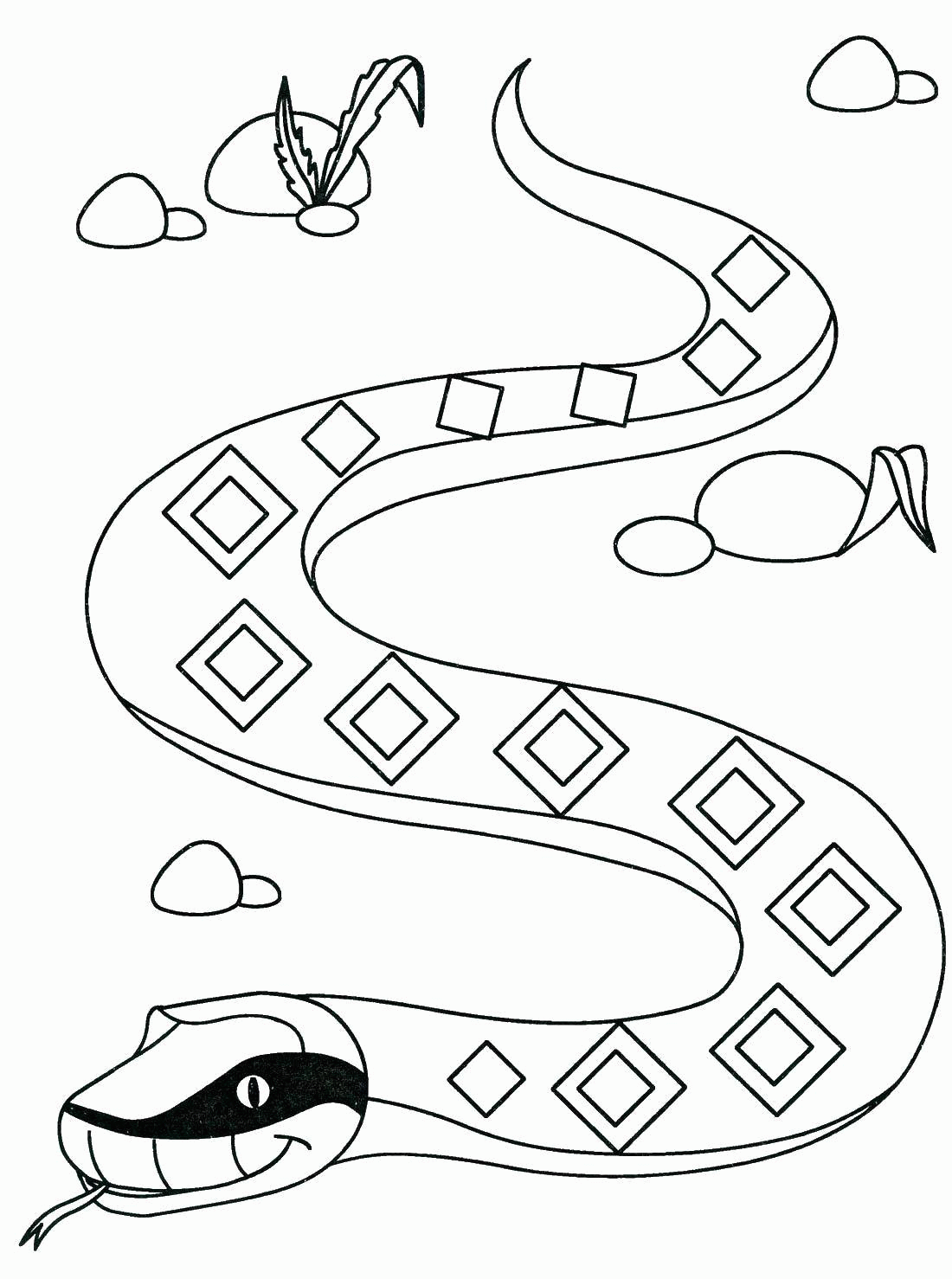 Название: Раскраска Змея с ромбами. Категория: . Теги: .