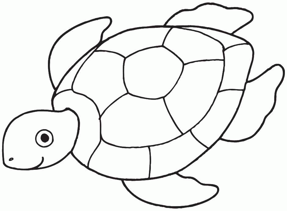 Название: Раскраска Счастливая морская черепаха. Категория: . Теги: .